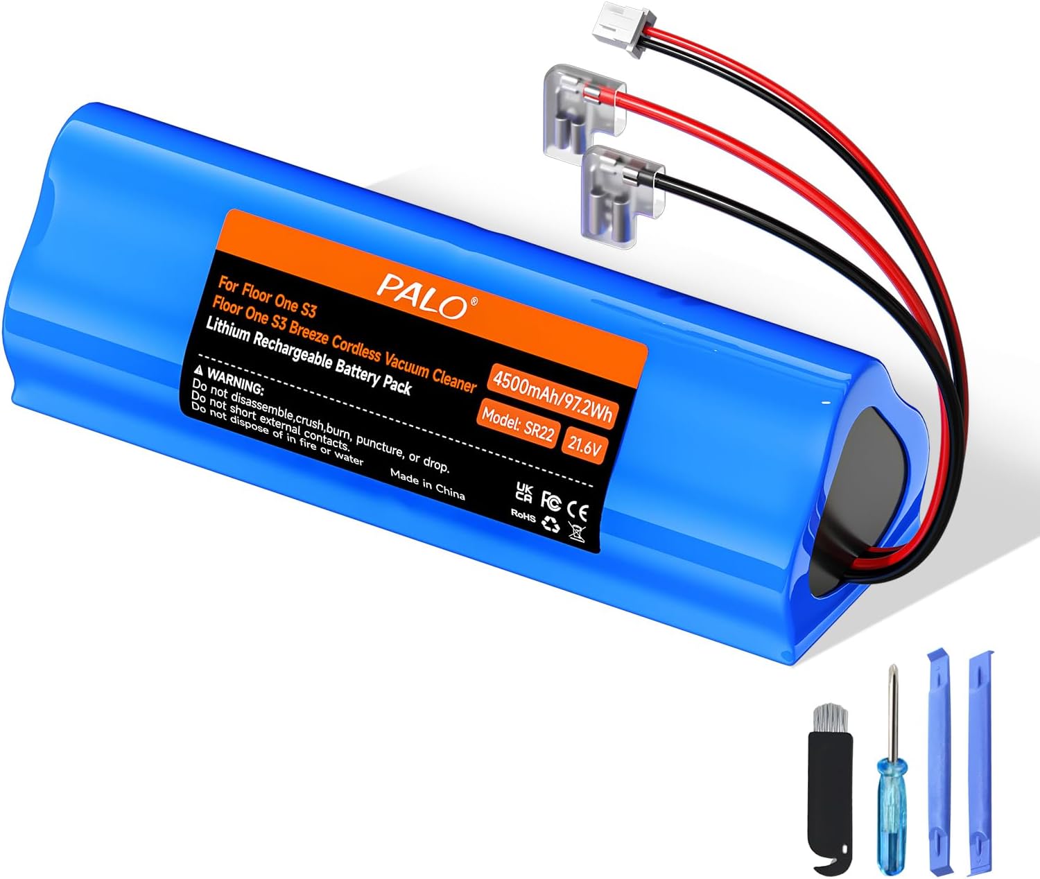 Replacement Battery for Tineco Floor ONE S3, Floor ONE S3 Breeze Cordless Wet Dry Vacuum Cleaner, 21.6V (NOT for iFloor 3)