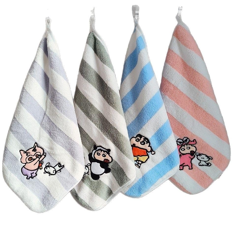 Amazon｜クレヨンしんちゃん ハンドタオル 4枚セット タオル