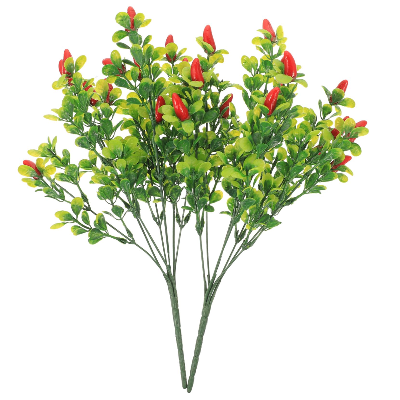 ORFOFE 2Pcs fruit plant decoration branches mandarin oranges eucalyptus centerpieces for tables faux pepper plant tangerines red chili arrangement orange tree artificial plastic filler