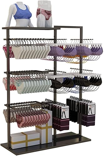 Tienda de ropa estantes comerciales Estante de exhibición de pie para ropa interior, calcetines, accesorios, bufandas, guantes, lencería de pie