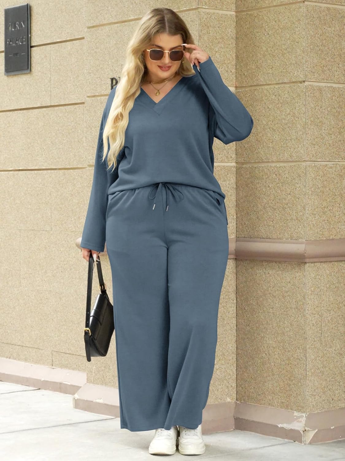 VUTRU Womens 2 Piece Lounge Sets Casual Fall Travel Vacation Outfits Tracksuit Wide Leg Loungewear 2025 - Image 5
