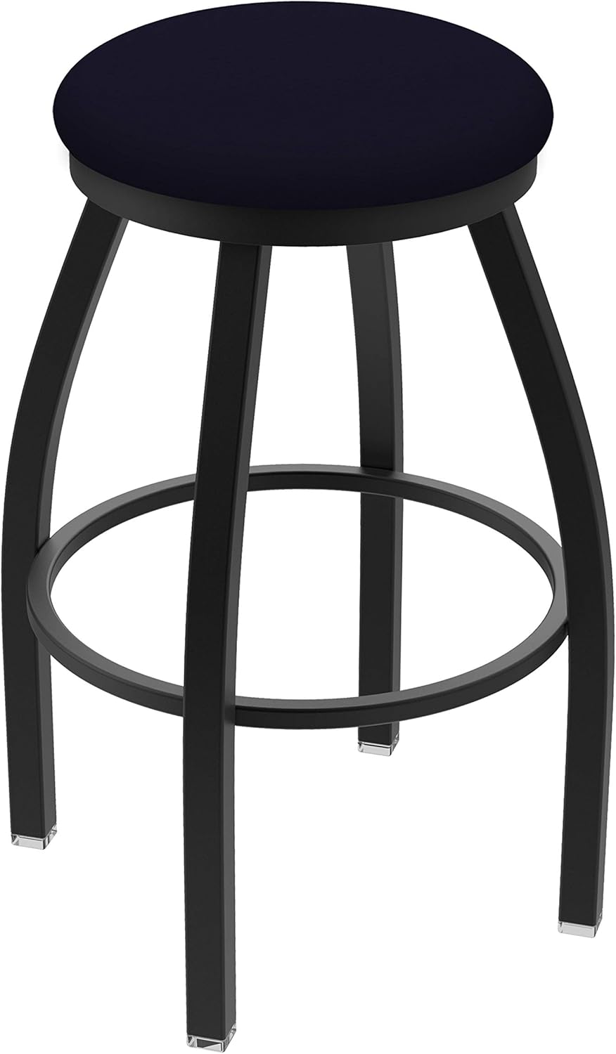 XL 802 Misha 25" Swivel Counter Stool with Black Wrinkle Finish and Black Vinyl Seat