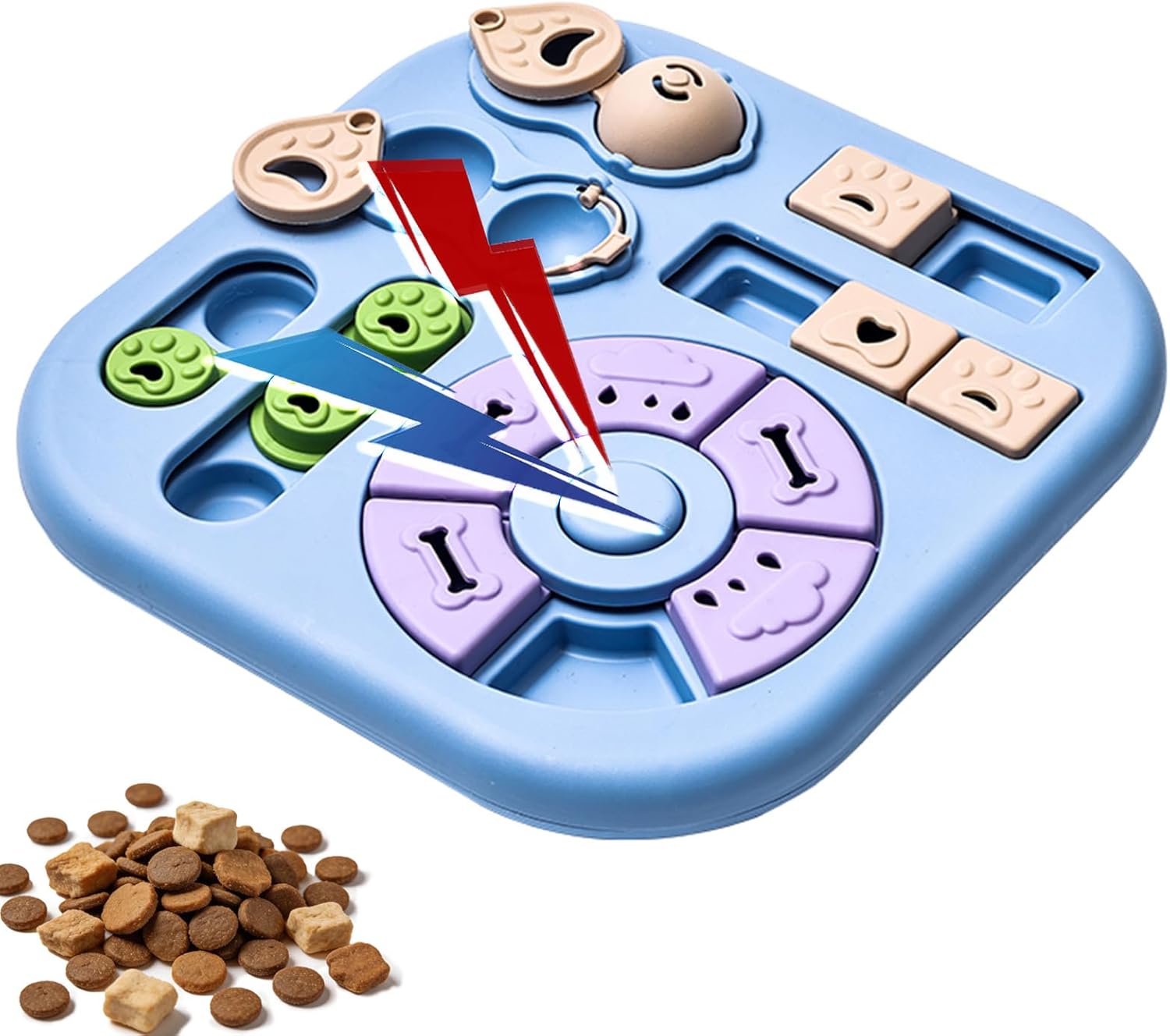 Dog Puzzle Toys for Smart Dogs, Cognitive Dog Toys & Interactive Enrichment Puzzle Feeder, Squeaky Treat Dispenser for Mental Stimulation & IQ Training to Keep Them Busy, for Small Medium Dogs