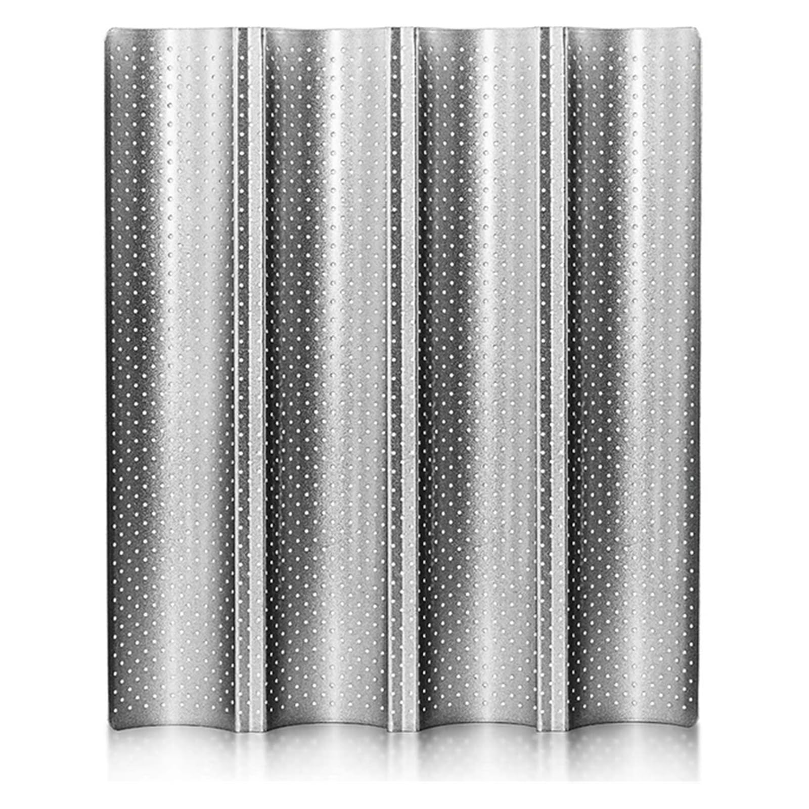 Antihaftbeschichtete, Perforierte Backform For Französisches Brot, Baguette-Pfanne Aus Kohlenstoffstahl, Französisches Brot, 4 Wellen-Laibe, Laib-Backformen