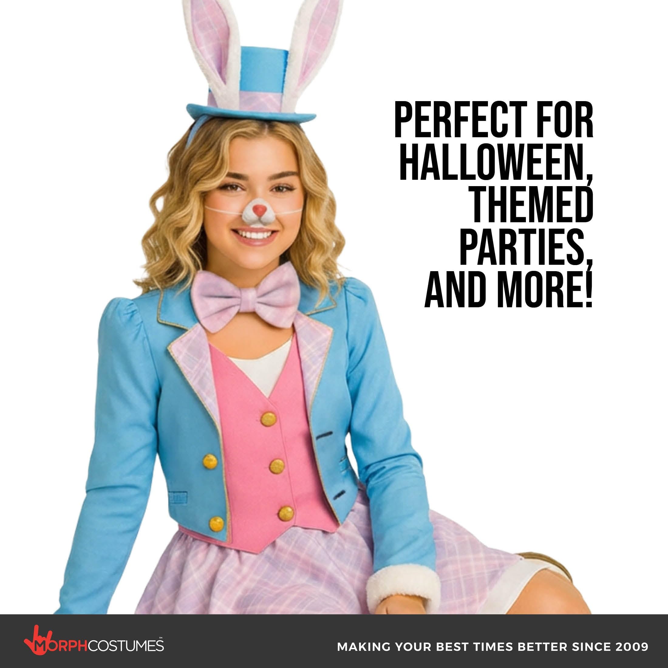 Morph Wonderous White Rabbit Costume Kids, Bunny Costume Girls, Bunny Costume Kids, Halloween Costumes For Girls 3-4 - Image 4