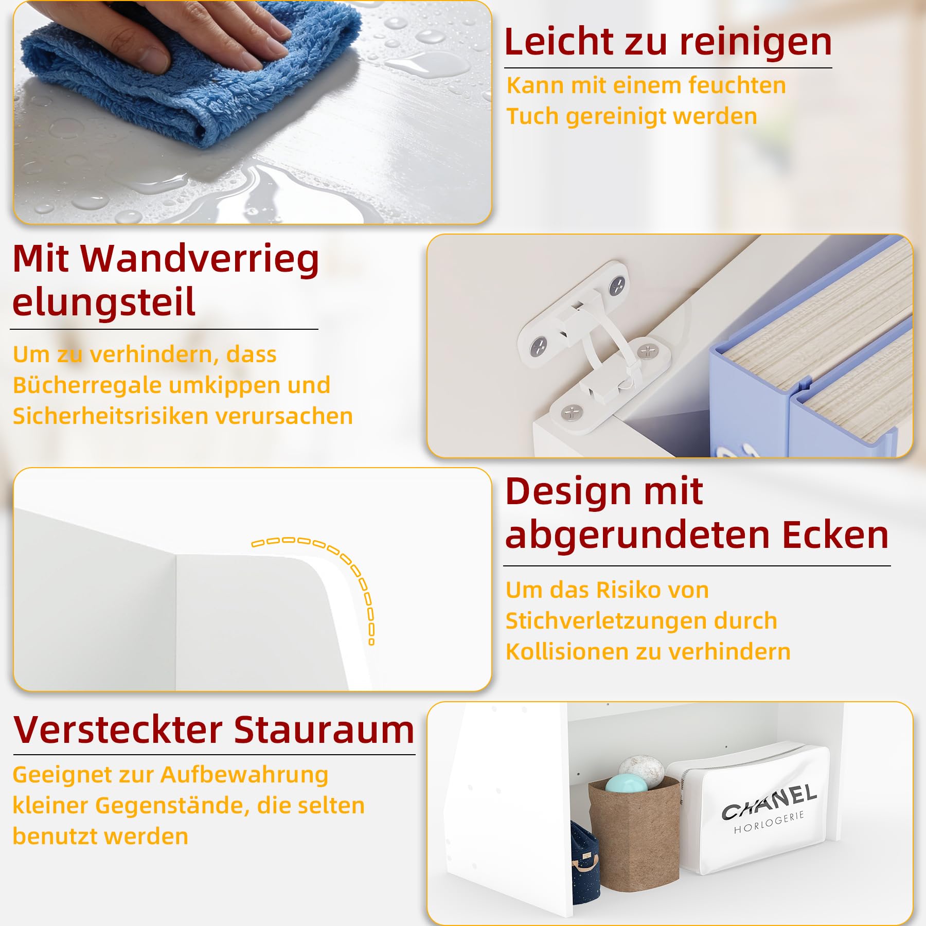 1 Stück Bücherregal Kinder mit 4 Offenen Fächern, Buchregal Bücher Regal Kinderregal Kinderzimmer Aufbewahrung Kinderzimmerregal für Kinderzimmer/Wohnzimmer/Arbeitszimmer/Weiß/60x30x70CM(BxTxH)
