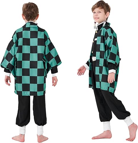 Miniatura 4 de PTXZEQ Disfraz de Tanjiro Kamado Demon Coslpay para Halloween Niños Audlt