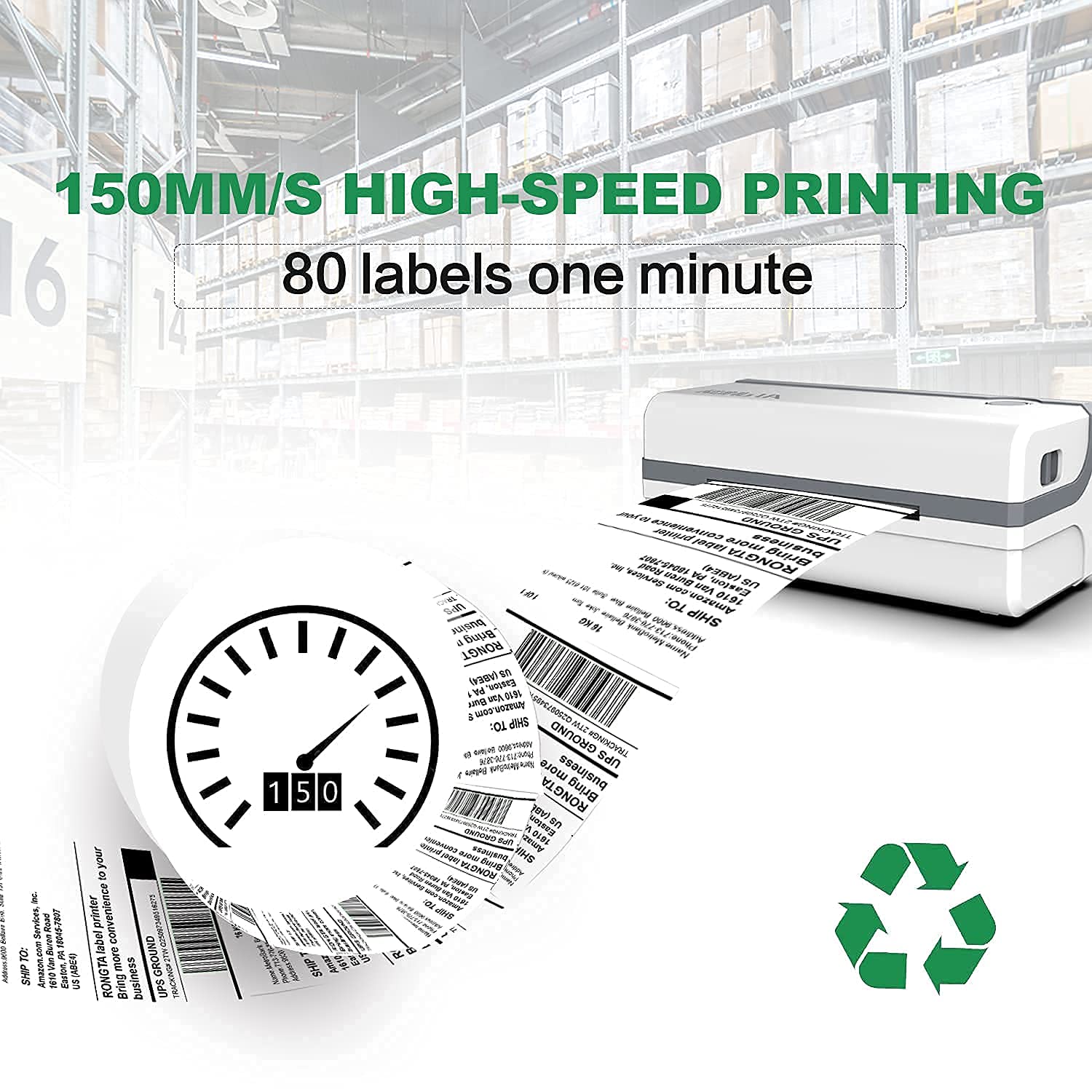 Thermal Label Printer, HighSpeed 4x6 Shipping Label Printer