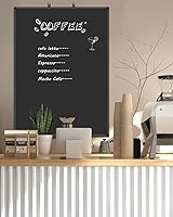 Vista 6 de XBoard Pizarra magnética de 48 x 36 pulgadas, pizarra negra con 2 imanes, marco de aluminio negro