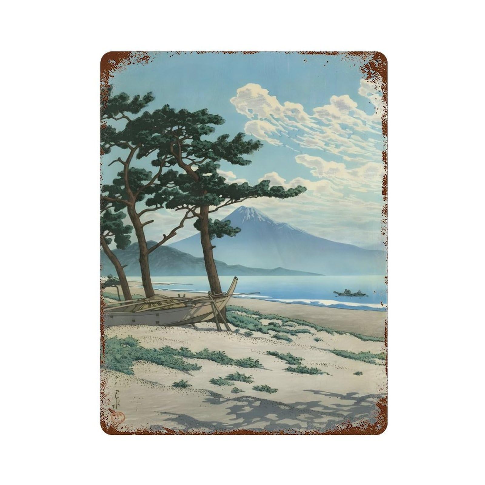 xiaoxiaoshen Hasui Kawase (29) Wall Decor Art Metal Tin Poster Modern Home Decor Art Home Bar Shop Decorations Vintage Sign 40x30cm