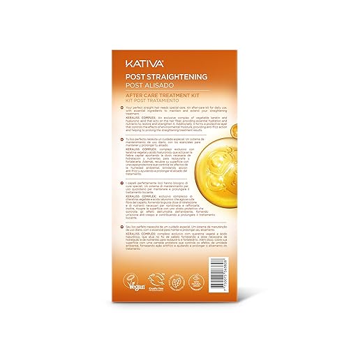 Miniatura 6 de Kativa Post-Straightening Hair Care Kit – Salt-Free Shampoo & Conditioner with Vegetal Keratin & Hyaluronic Acid – Helps Prolong Straightening up to