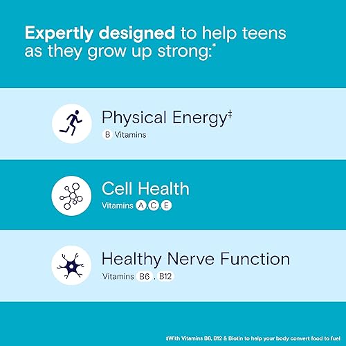 Miniatura 9 de One A Day Gomitas multivitamínicas para adolescentes para él suplemento con vitamina A vitamina C vitamina D vitamina E y zinc para apoyo