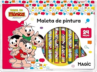 Kit Maleta de Pintura 24 peças Turma da Mônica