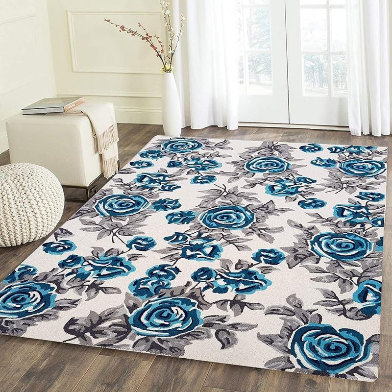 Image of OLEFIN Handmade Thick Woolen Anti Slip Carpet and Rugs for Living Room Bedroom Hall Dinning Room Kids Room
