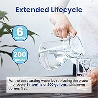 Vista 8 de WF3CB Filtro de agua de repuesto, HP006 compatible con Frigidaire WF3CB, Pure Source 3, WF425, 706465, 242069601, 242086201, 242017800, altura de 9