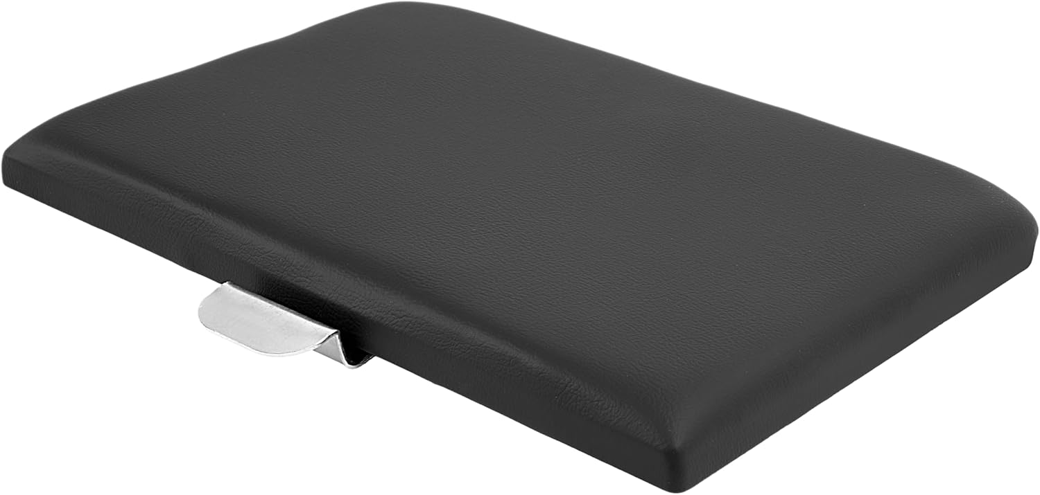 Center Console Lid Compatible with 1999-2010 Ford F-250 F-350 Super Duty Plastic & Aluminium Powder Coated Black
