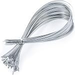 Metal Zip Ties of 100 Pcs, 6 in 304 Stainless Steel Cable Ties, Heavy Duty Metal Zip Ties for Exhaust Wrap, Heat Resistant Fencing Ties. for Pipe, Auto Repair. L/6”(150mm) W/0.18”(4.6mm)
