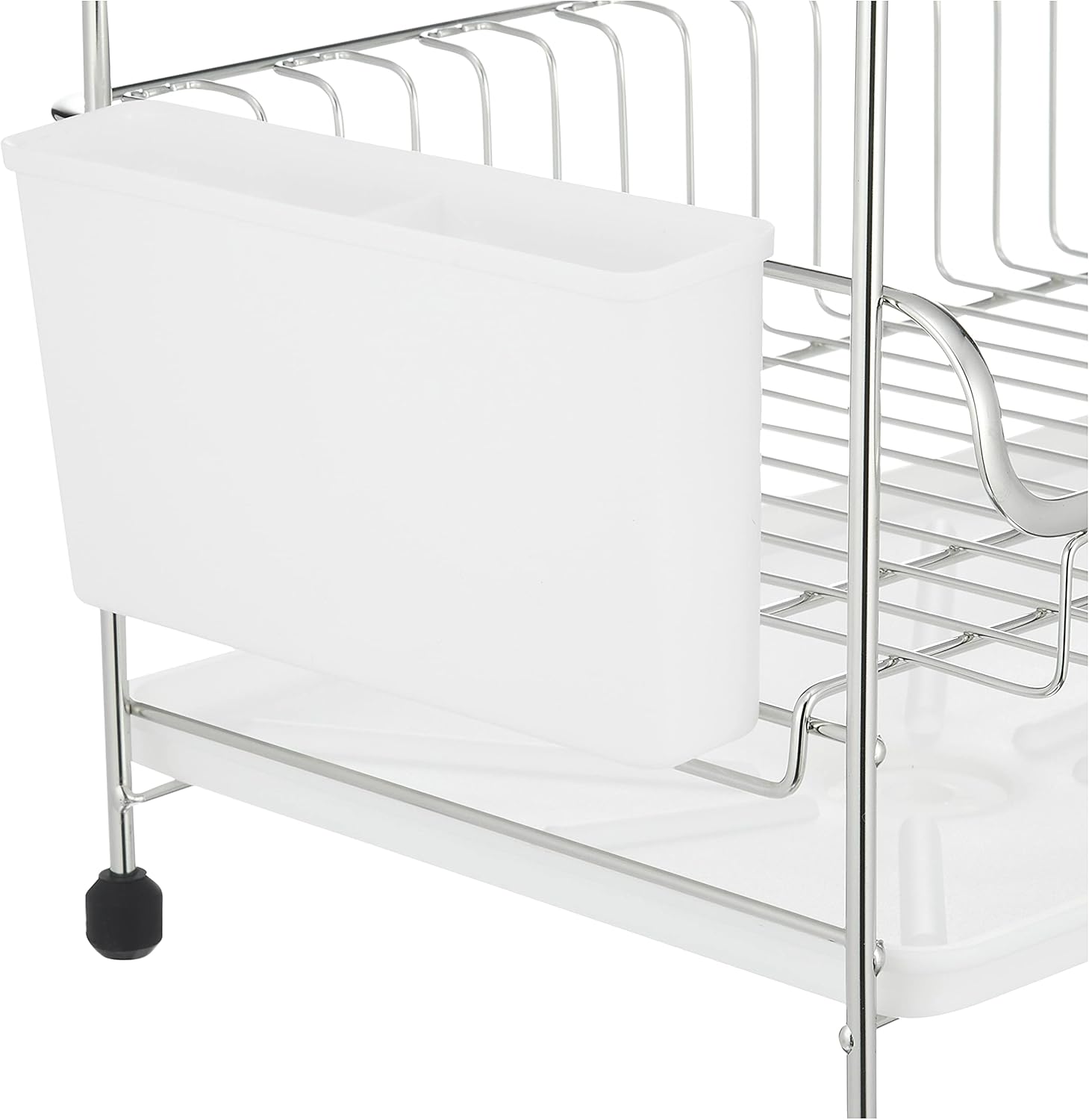 Iris Plaza SSDD-2S Draining Rack, Tension Living Alone, Drainer, Basket, Over The Sink Basket, Stainless Steel, 2 Tiers, Slim Size, White, Space Saving, Tension Drainer Rack