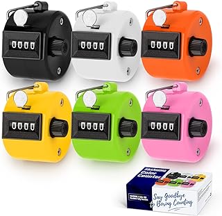 SDARMING Colour Counters, Tally 4-dight Clicker Counter, ABS Handheld Counters Clicker for Counting, Golf, Scoring, Knitting