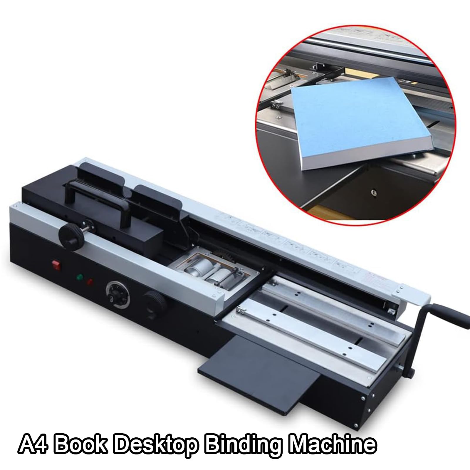 Encuadernadora De Escritorio Para Libros A4, Encuadernadora De Papel Para Libros Con Pegamento Termofusible 1200w, Espesor De Encuadernación Con Pegamento 4cm, Longitud De Encuadernación Pegada