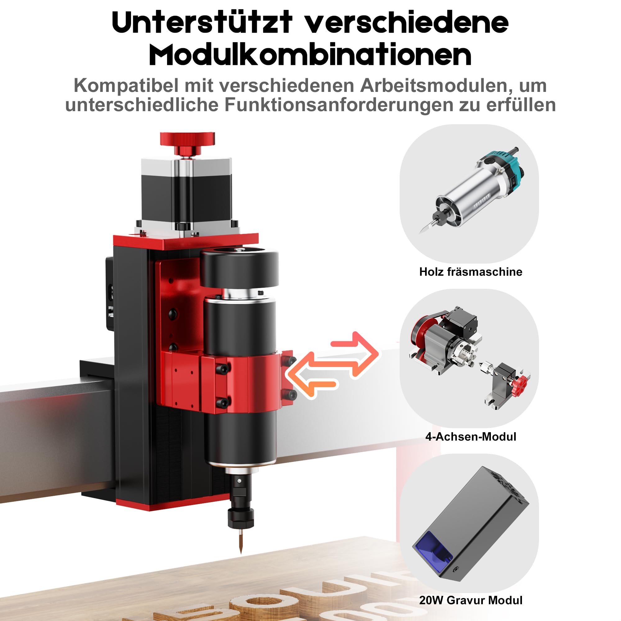 Twotrees TTC450 Ultra CNC-Fräsmaschine mit 500 W Spindel, 460x460x100mm