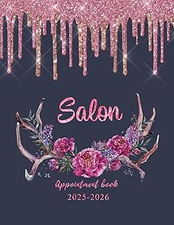 Salon Appointment Book 2025-2026: Weekly Track for Client Booking for Hairdressers, Spa and Nail, 15 Minute Increment