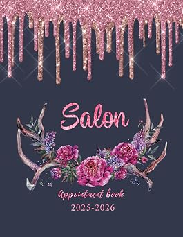 Salon Appointment Book 2025-2026 Weekly Track for Client Booking for Hairdressers, Spa and Nail, 15 Minute Increment