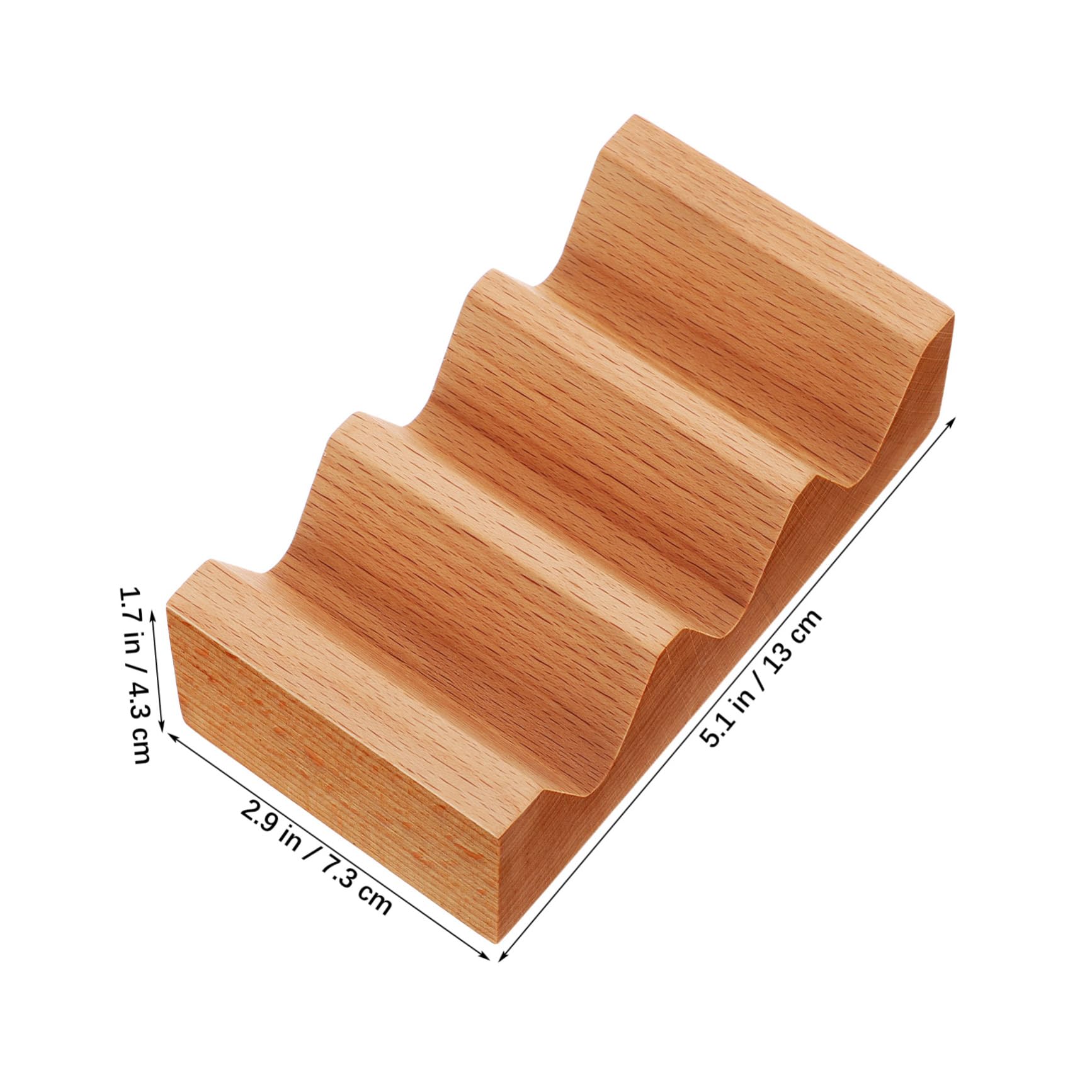 Cabilock Sushi Holder Rack Wooden Taco Serving Tray with Multiple Slots for Sushi Display Compact Design for Parties and Gatherings Easy to Clean Strong Natural Wood