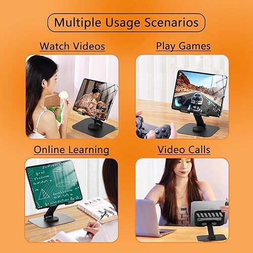 Miniatura 7 de Soporte de metal para tableta, soporte ajustable de rotación de 360° compatible con tabletas de 4 a 16 pulgadas como iPad Pro Air, iPad mini, Tab