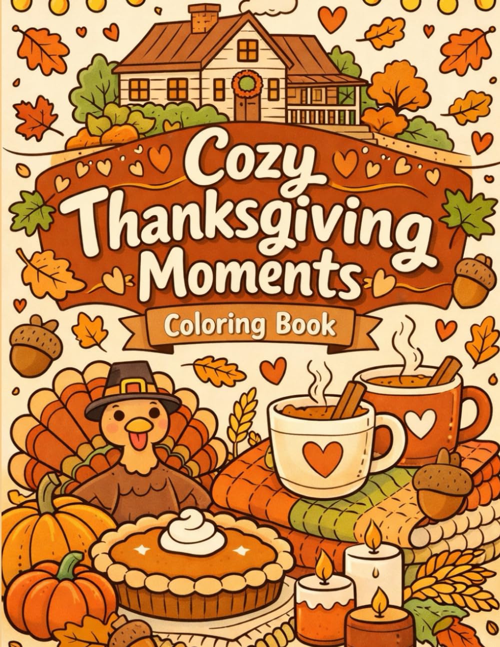 Cozy Thanksgiving Moments: Relaxing Autumn Scenes, Cute Turkeys, Pumpkins & Heartwarming Fall Moments for Stress Relief and Creative Joy (Cozy Celebrations)