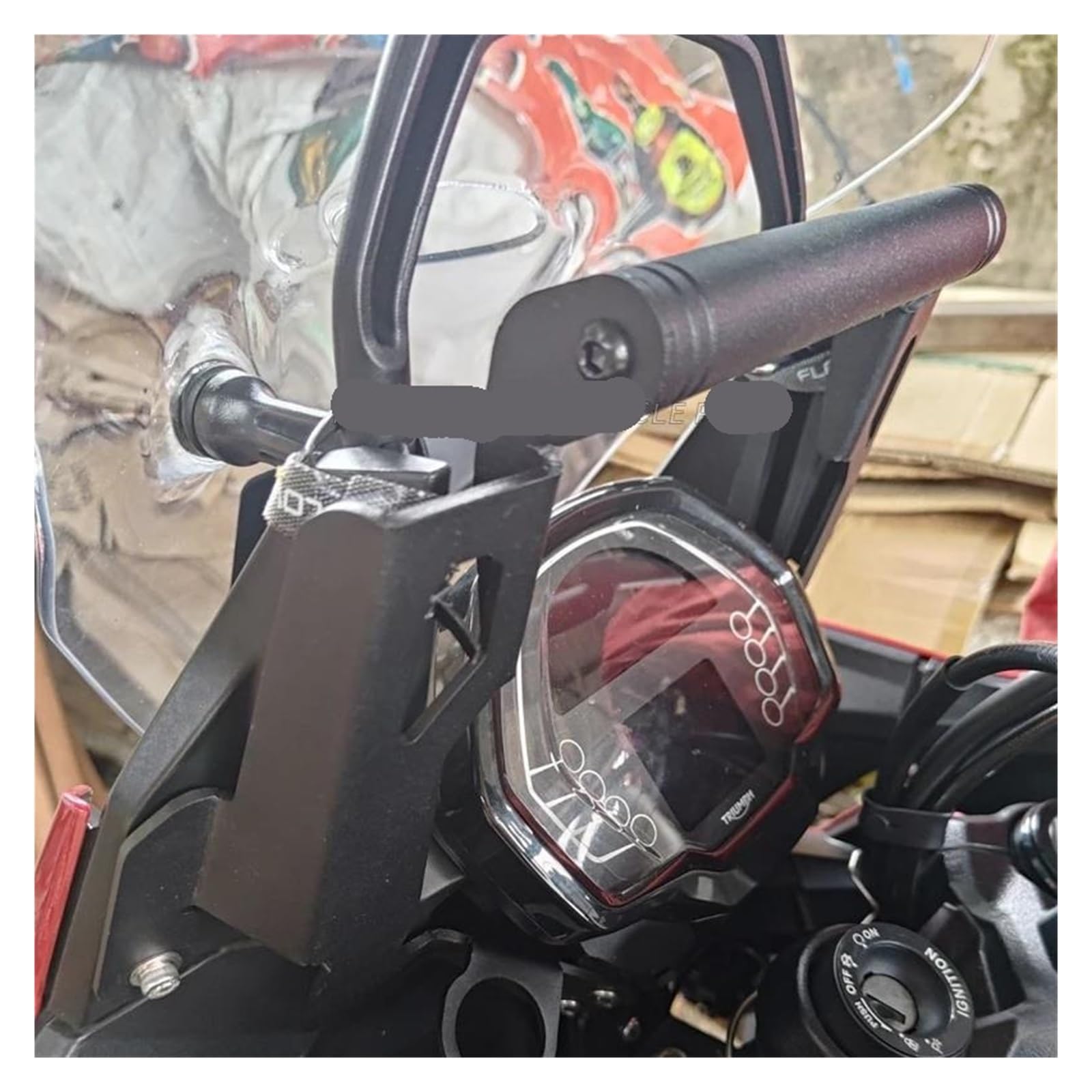 Navigation Mount Replacement Per Tiger For Sport 660 2022-2025 Estensione Del Manubrio Motociclo Supporto Per La Navigazione GPS Staffa Anti-vibrazione Traversa Per Telefono(22mm-Phone Stand)