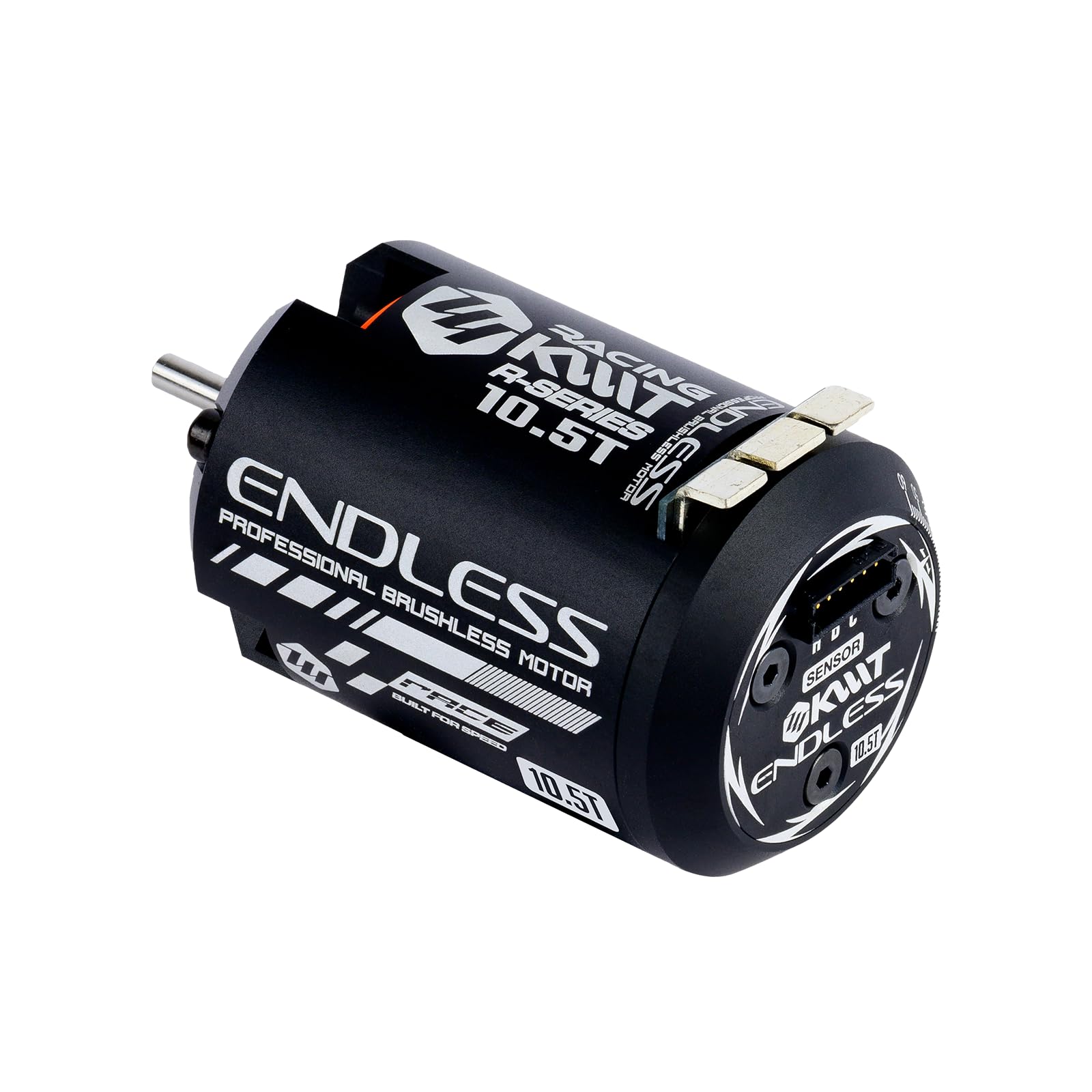 KWT Motor sin escobillas sin fin, motor RC de alto par y alta eficiencia, resistente al calor, diseño ligero, compatible con coches de carreras RC 1/10 en carretera/todoterreno (10.5T)