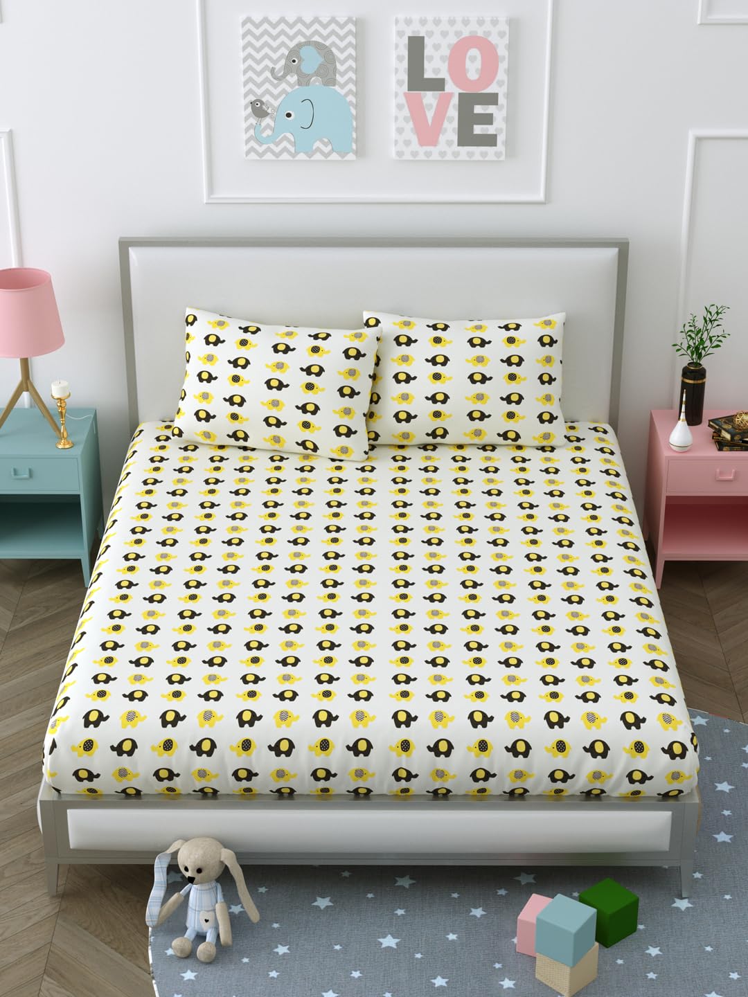 Living Roots Pure Cotton Bedsheets - Grey Paisley -15