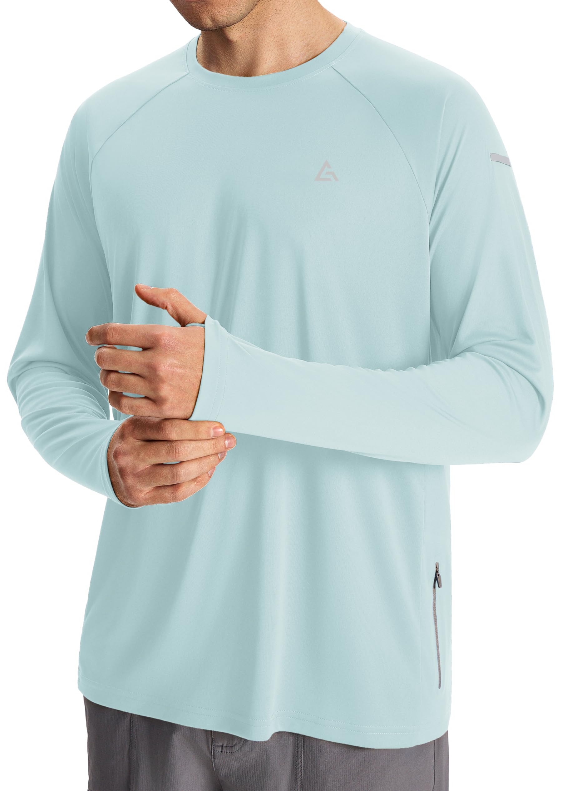 Men’s Sun Protection Shirts UPF 50+ Long Sleeve UV Shirt Rash Guard for Men Quick Dry Swim Fishing Beach Athletic