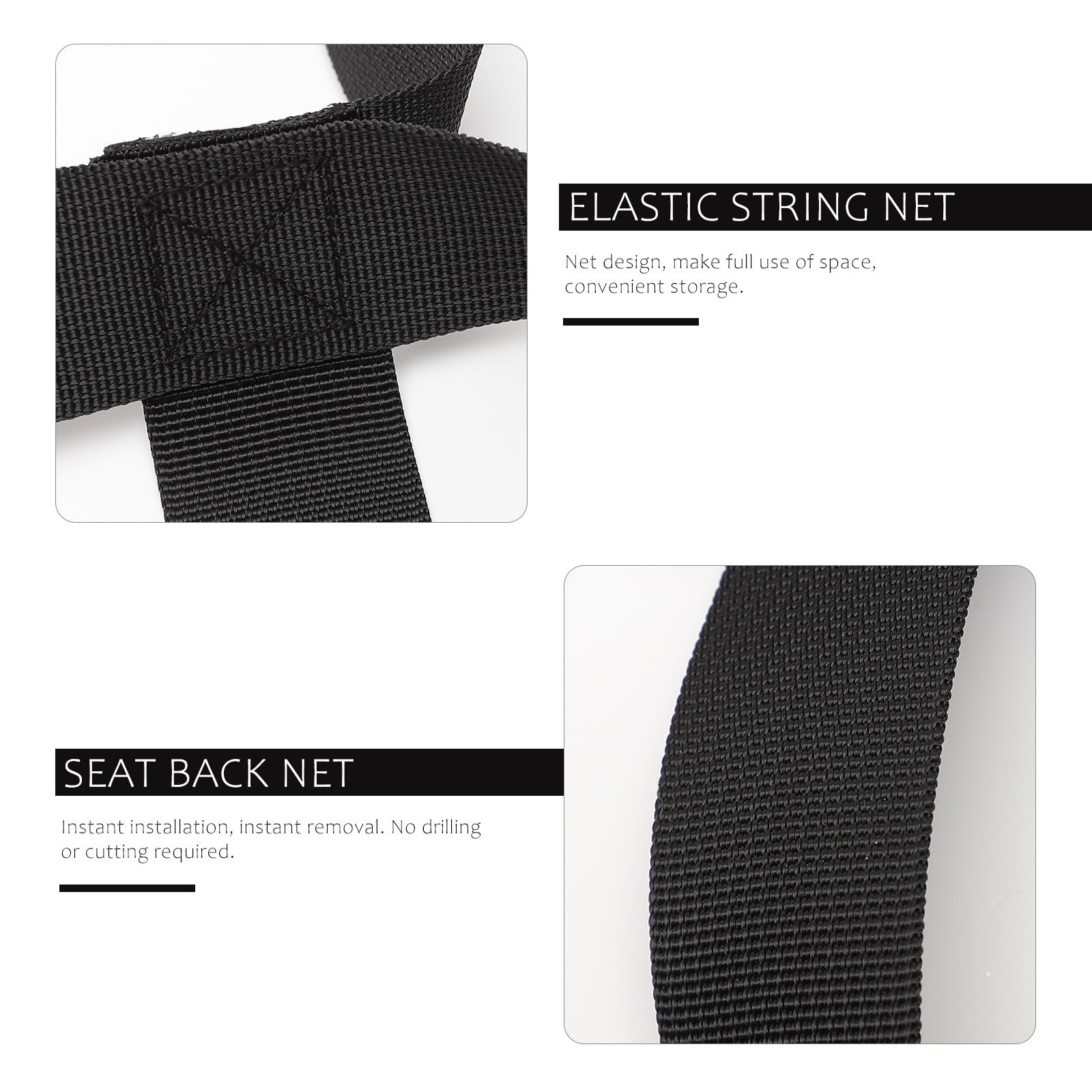 Healeved Rete portaoggetti per Auto 8 Scomparti in Nylon Elastico con Tasche Resistenti, Rete per Tetto e Bagagliaio SUV e Camion, Organizer carico Posteriore Facile da Fissare