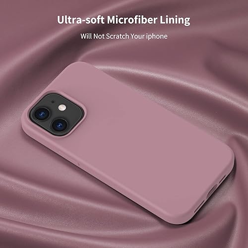Miniatura 10 de DorisMax Funda para iPhone 12 Pro Max con protector de pantalla, funda protectora de silicona a prueba de golpes con forro de microfibra de goma de