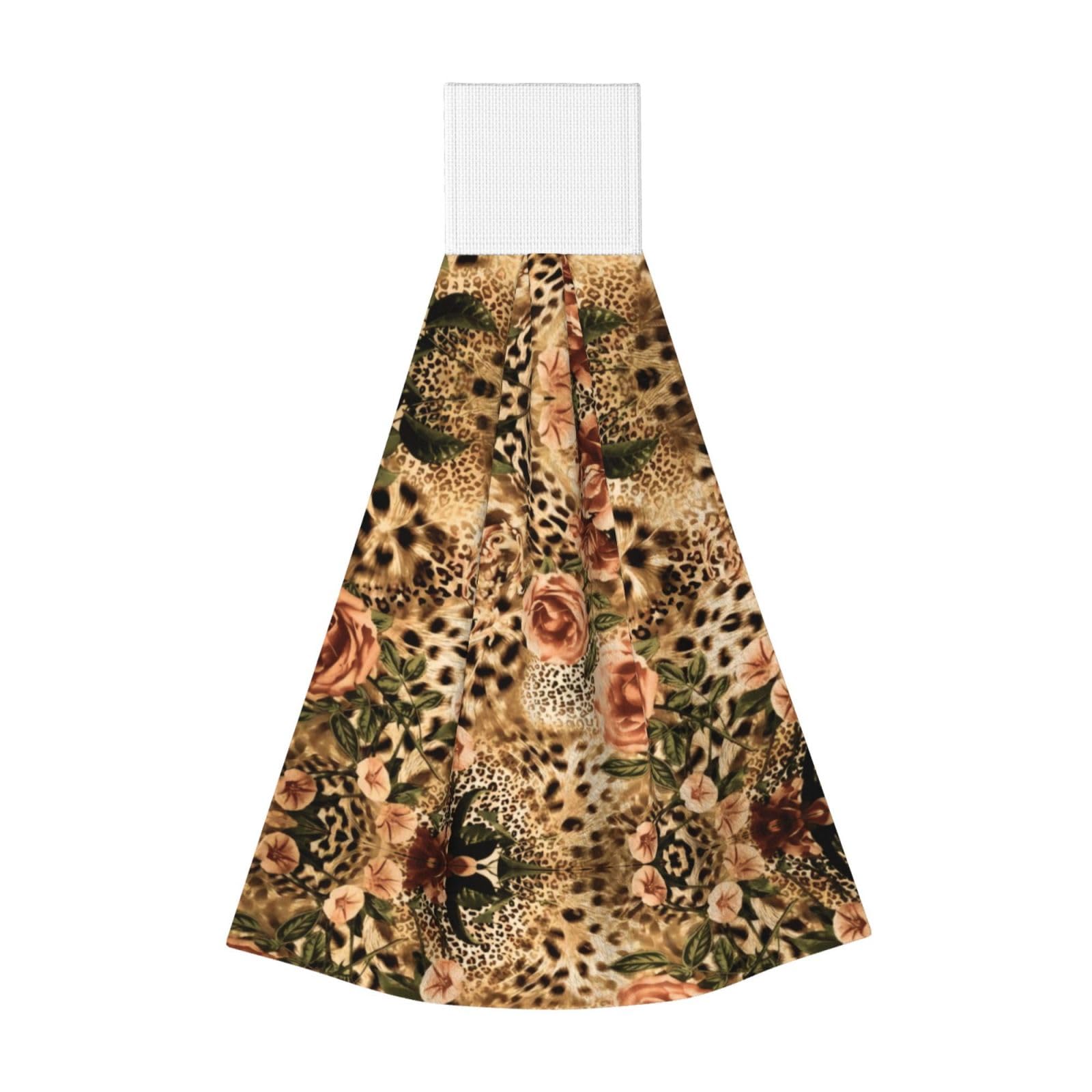 Striped Leopard Highly Absorbent Dish Towels Soft Coral Fleece Wipe