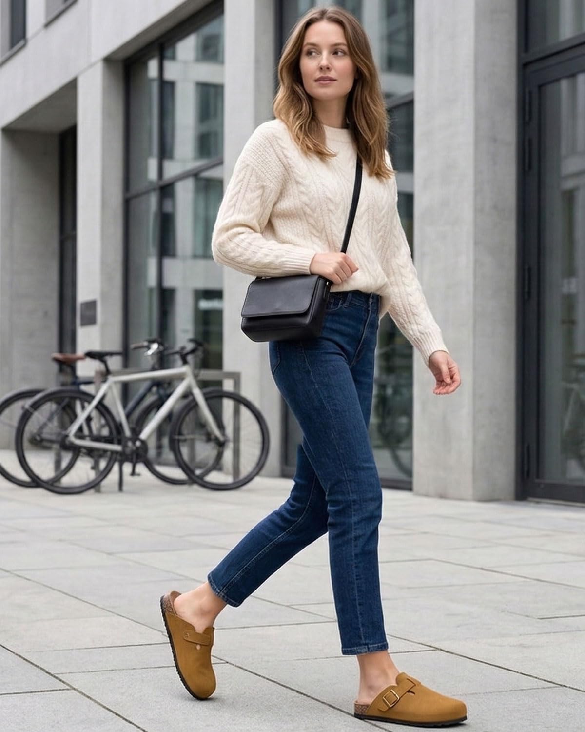 LANGDU Clogs Damen Herren Pantoletten Garten Hausschuhe,Braun,44EU | Wildleder,Verstellbarer Riemen,Bequem,Atmungsaktiv,Modisch,Rutschfest,Indoor & Outdoor