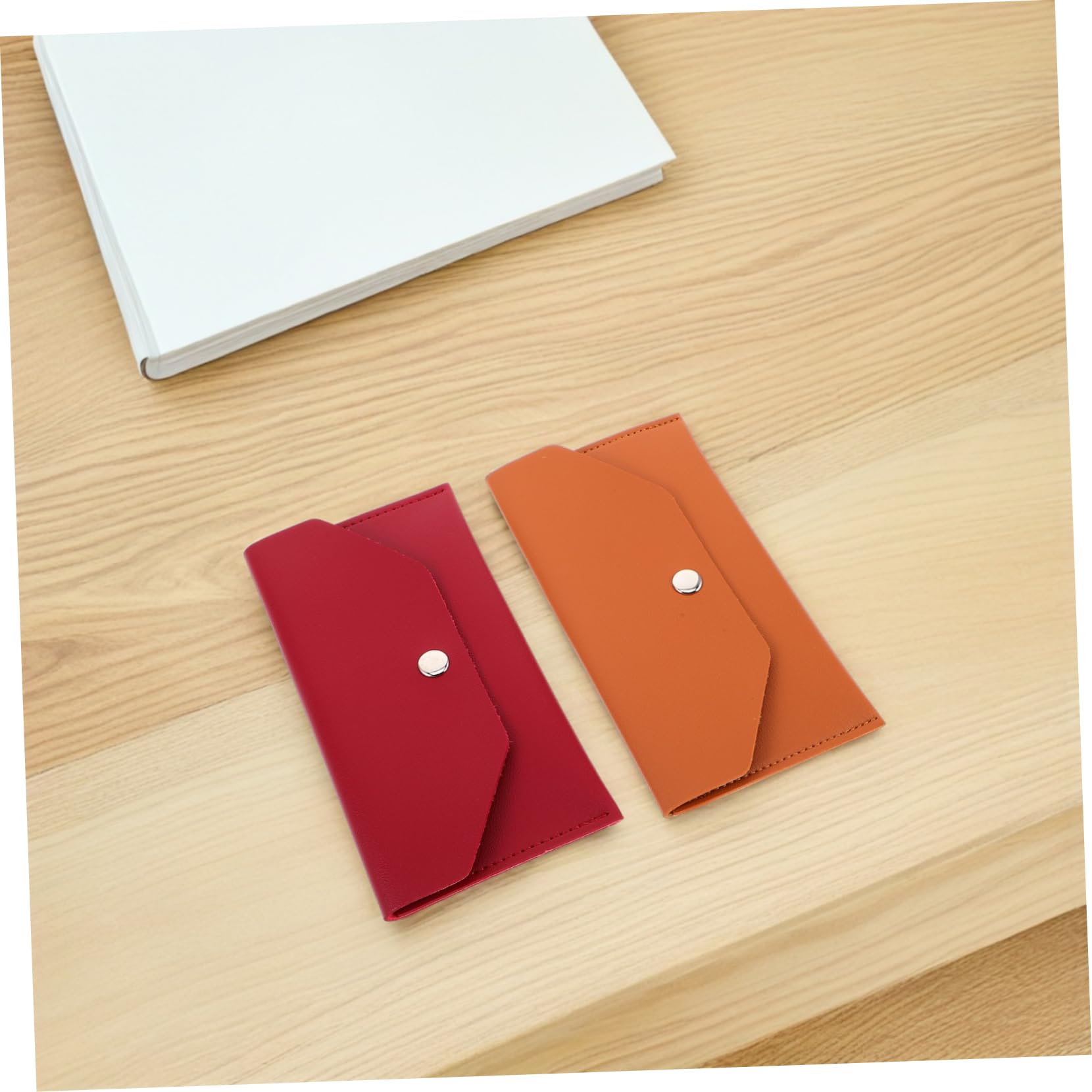 PACKOVE Enveloppes Budgétaires Format Long Rectangulaire en PU Synthétique Lot de 2 Réutilisables Imperméables