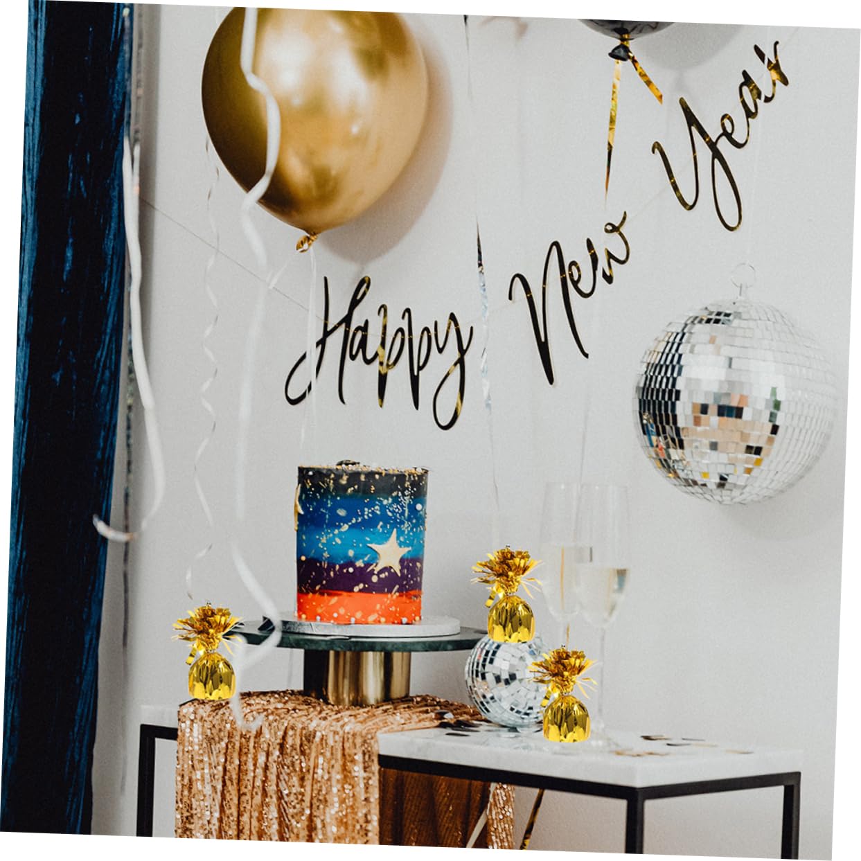 8pezzi Pesi Per Palloncini Oro Pesetti Decorativi Per Palloncini Lamina Supporti Elio Per Feste Compleanni e Matrimoni