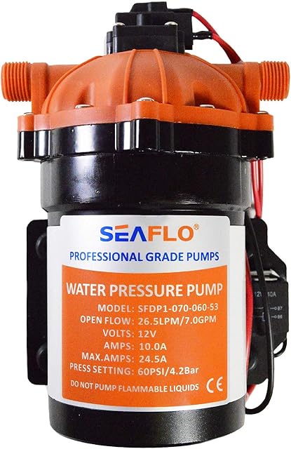 SEAFLO 53-Series Water Pressure Diaphragm Pump - 12V DC, 7.0 GPM, 60 PSI