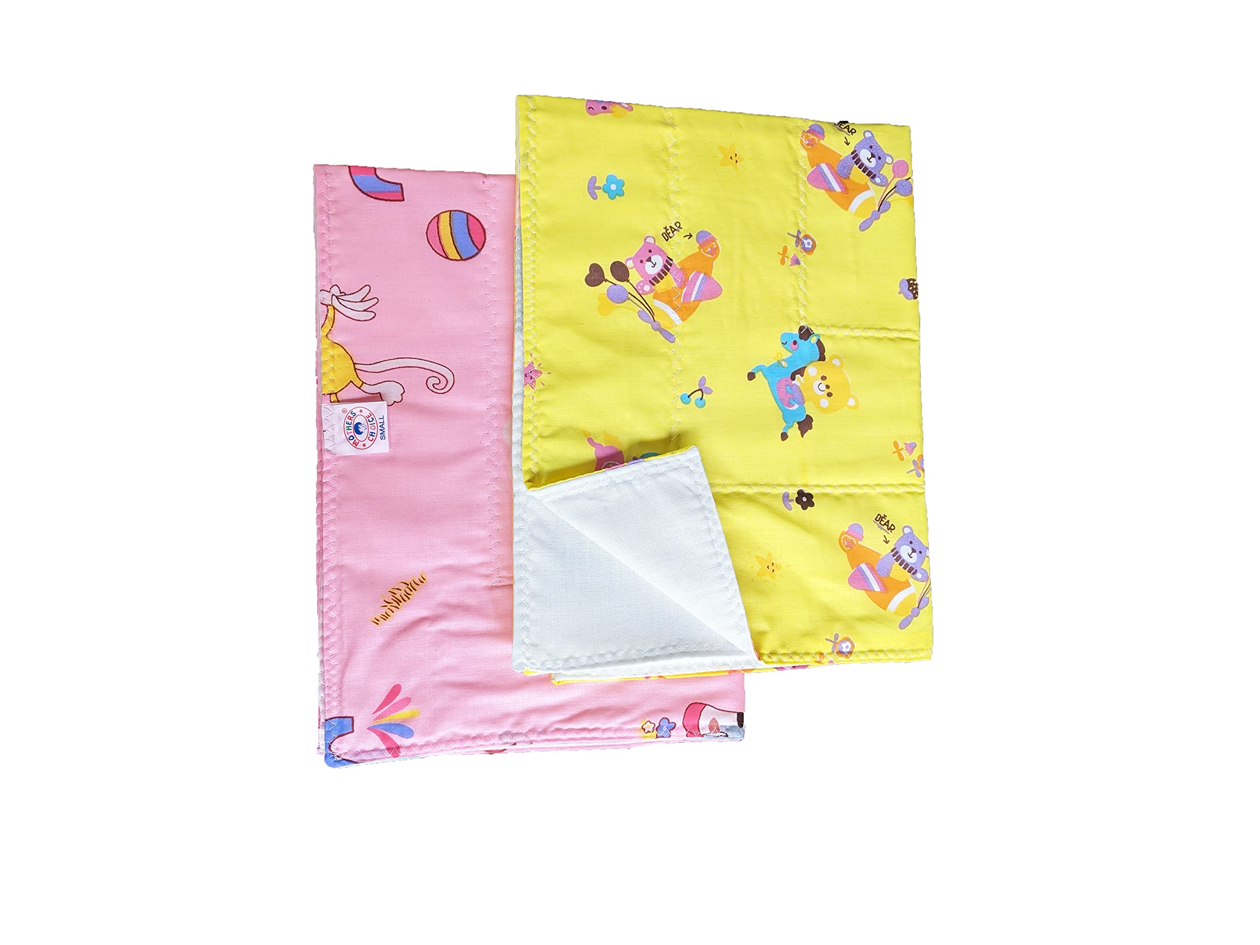 Soft 4 Layer Cotton Nappy Changing, Massage Mat/Crib Sheet Washable and Reusable Cotton Urine Mat for 0-6 Months Baby PK-2-image-33