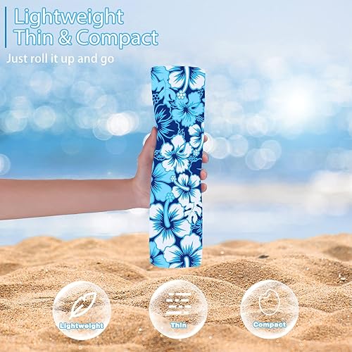 Miniatura 2 de Paquete de 6 toallas de playa finas de microfibra, ligeras, de 71 x 32 pulgadas, extra grandes, sin arena, de secado rápido, para viajes, piscina,