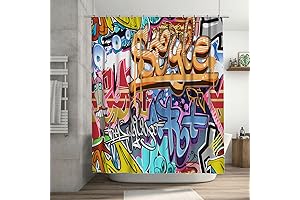 Graffiti Shower Curtain: Iconic Street Art for Vibrant Bathrooms