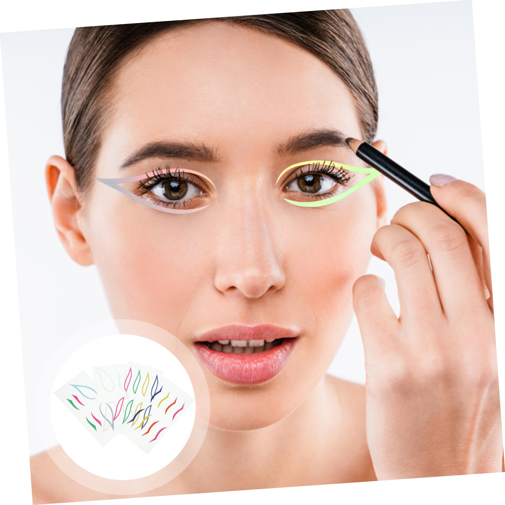 Ipetboom 20juegos Pegatinas De Delineador Ojos y Creativo Stickers Para Maquillaje De Fiesta Diseño Chic y Para Cosplay Especiales
