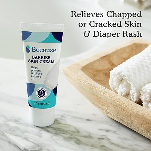 Miniatura 4 de Because Crema barrera – Óxido de zinc y vitamina E fortificada – Protege contra la irritación, rozaduras y manchas doloridas de la incontinencia –