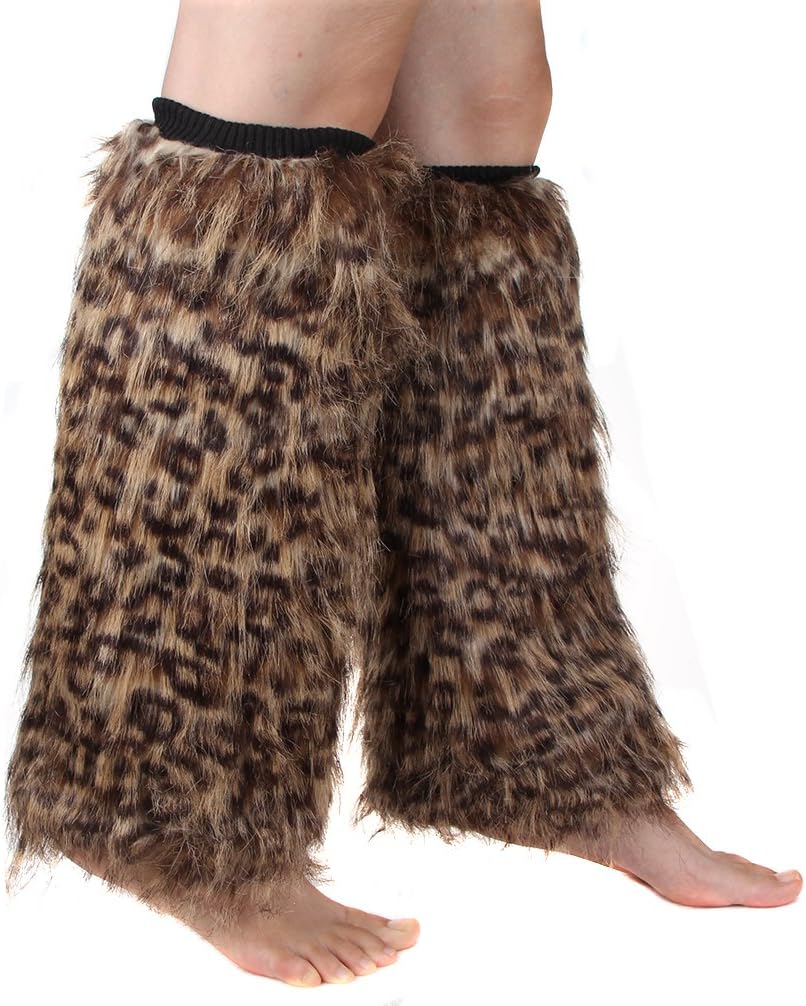 ECOSCO One Pair Women WARM SOFT COZY FUZZY Faux Fur Leg Warmer Boot Cuff Cover - - One Size