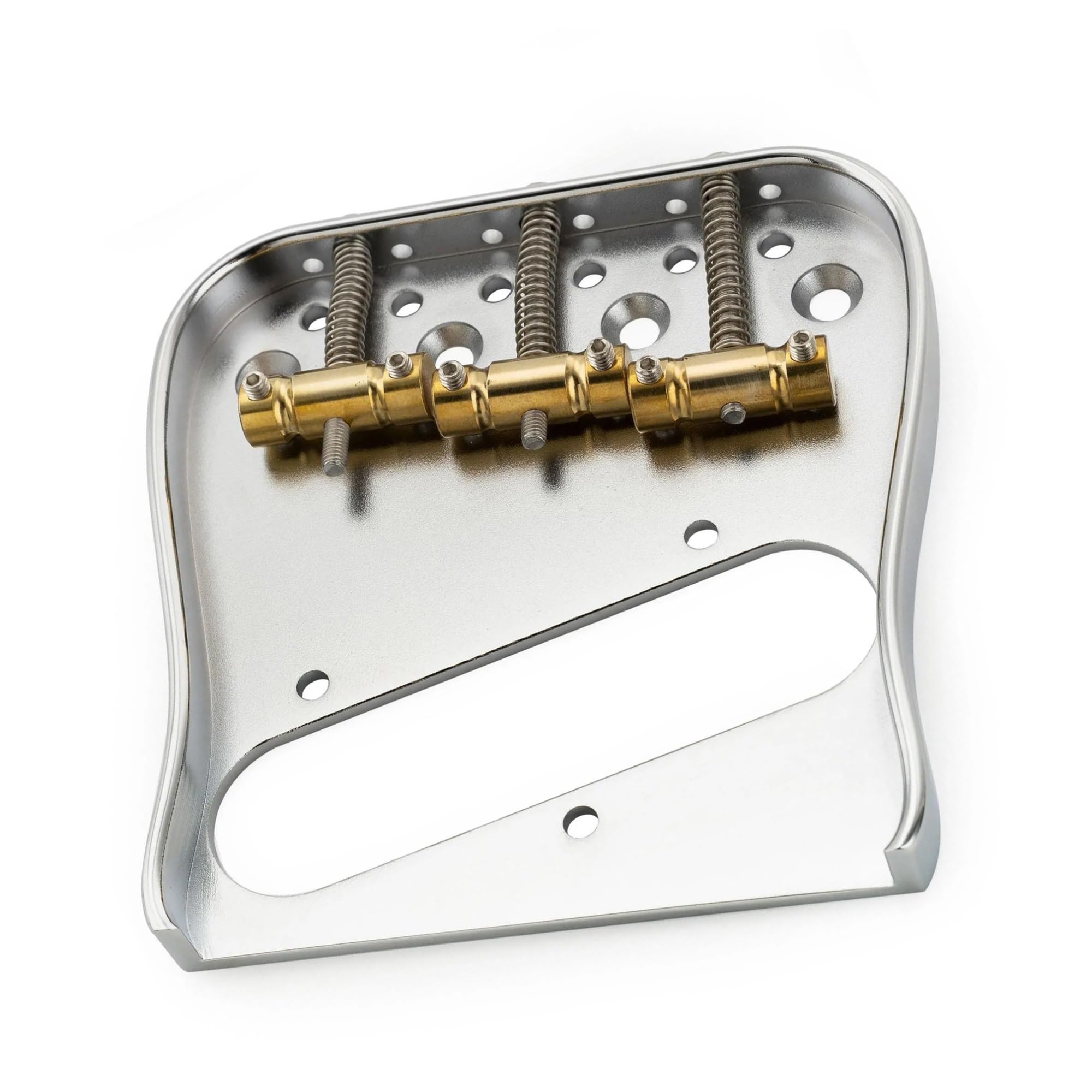Placa Base De Latón Macizo De 54mm Puente De Guitarra Arqueado En Forma De Silla De Montar De Tres Cuerdas Compensado | Puente de guitarra