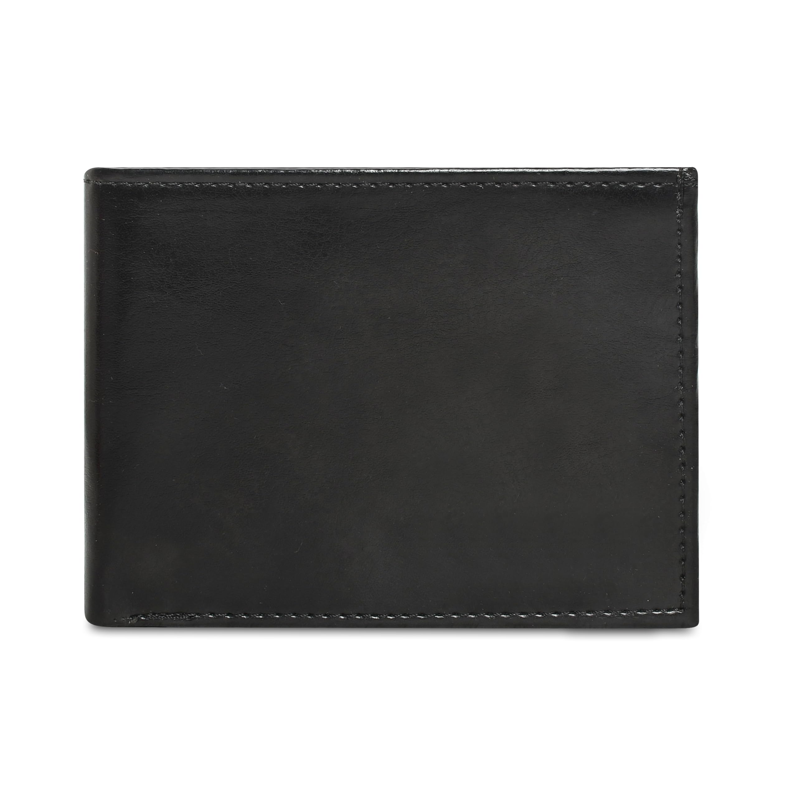 Vegan Leather Wallet for Men 2 Currency Compartments 3 Card Slots 2 Secret Compartments and 1 Coin Pocket Handcrafted Purse Gift for Mens (Black)-image-39