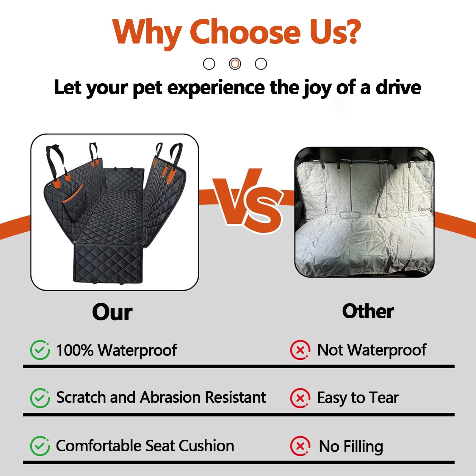 Funda Coche Perro para BYD Seal U 2024-, Impermeable y Antideslizante Coche Perros Asiento Trasero, Hamaca Viaje Mascotas, Cubre Asientos Coche Perro